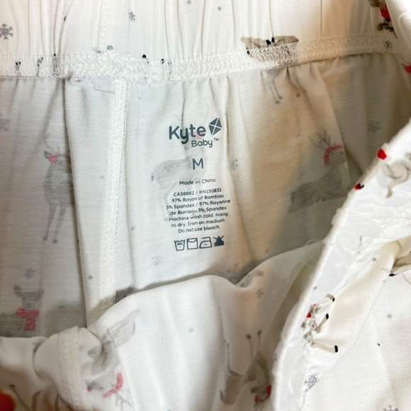 Kyte Baby Women's M Bamboo Reindeer Christmas Pajama Set Long Sleeve Pants - Picture 6 of 6